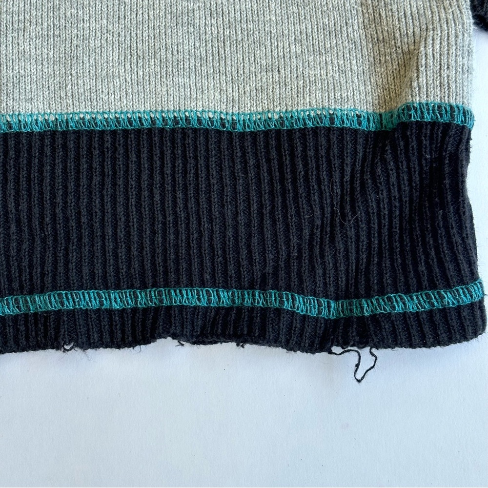 Standard Cloth men’s 90s y2k sweater wide stripes rugby crewneck - Picture 2 of 7